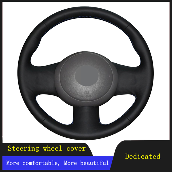 

steering wheel covers car accessories cover black hand-stitched breathable artificial leather for march sunny versa 2013 almera