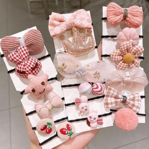 

the simple cute cartoon lace does not hurt baby rubber band head rope hair ring children's accessories, Slivery;white