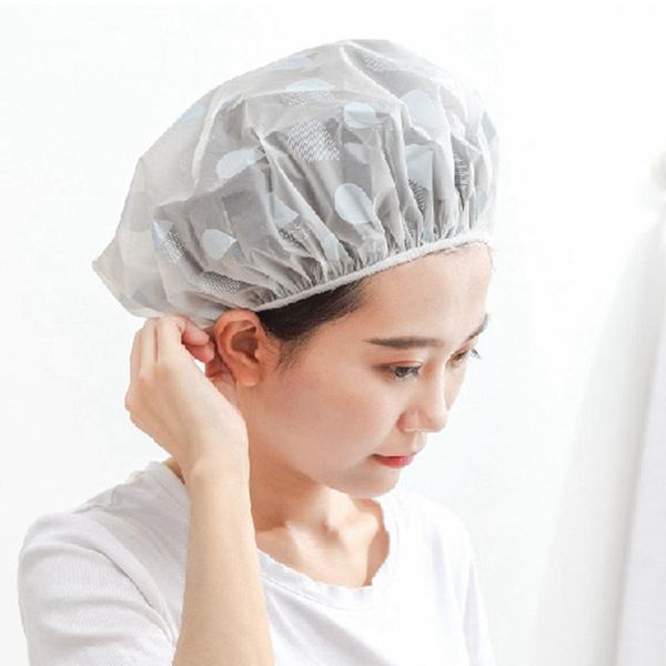 

bath accessory set peva shower head of anti-oil hats women's waterproof cap