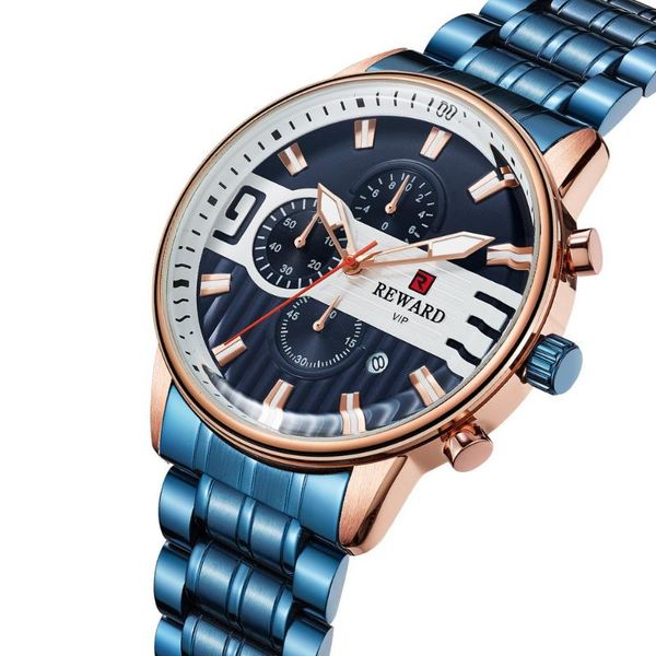 

wristwatches reward men's watches quartz watch waterproof sport wristwatch for military male wrist relogio masculino, Slivery;brown