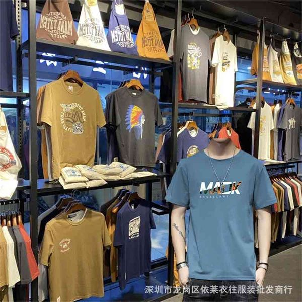 

men's 5 yuan summer men's short sleeve t-shirt miscellaneous, White;black