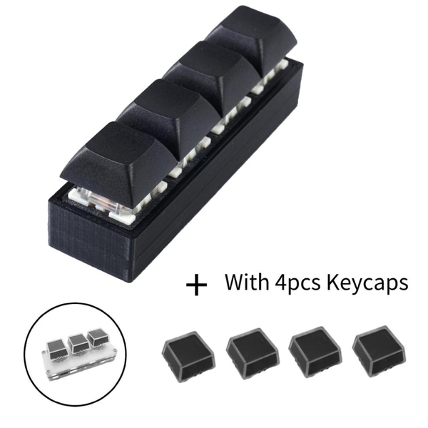 

keyboards black mini keypad usb 4key keyboard diy custom shortcut mechanical set drawing programming gaming keycaps