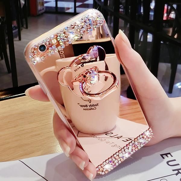 

crystal phone case for galaxy s7 s8 s9 s10 plus note 9 8 10 por j2 j5 j7 prime diamond luxury rhinestone mirror cover cell cases
