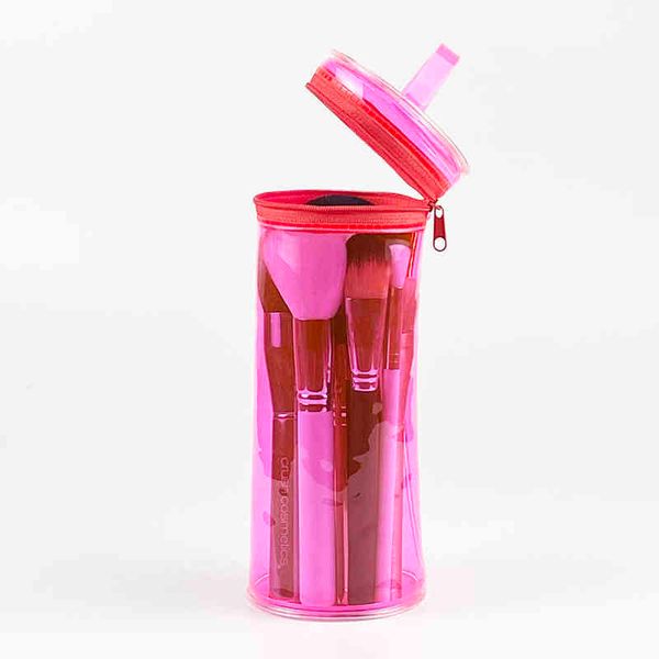 Nxy Cosmetic Bags 2 Pack Clear Tube Makeup Tounceuably Организатор Губка Хранение доступно для персонализации 220302