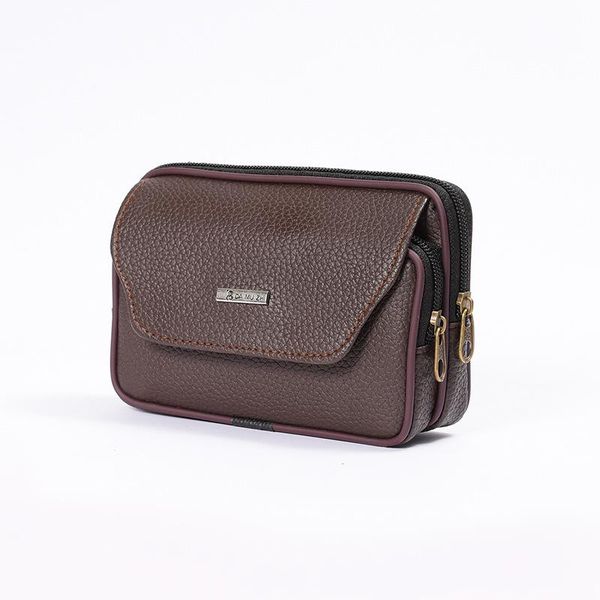 

waist bags 2021 style outdoor casual men's leather small pack wear belt multi-functional fashion mobile phone bag