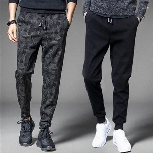 

men's pants men fashion casual ninth for sports, Black