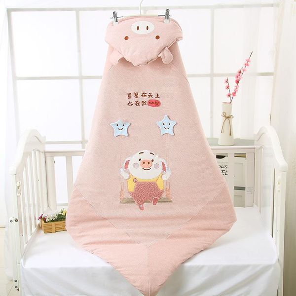 

infant cotton wrap quilt baby cartoon sleeping bag thicken swaddling spring autumn warm born gift bags