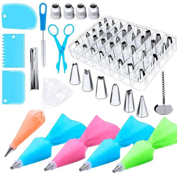 

cake turntable pastry tube fondant smoother scrapers baking supplies dishes tray 72pcs/set & tools