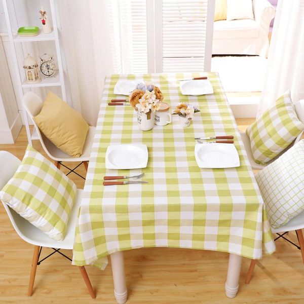

table cloth plaid print cotton polyester rural square tablecloths rectangular dinner cover textile for kitchen home decor