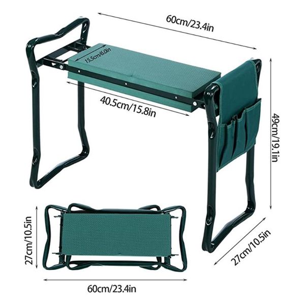 

storage bags 2 pcs tool side bag pockets pouch for garden bench kneeler stools gardening s55