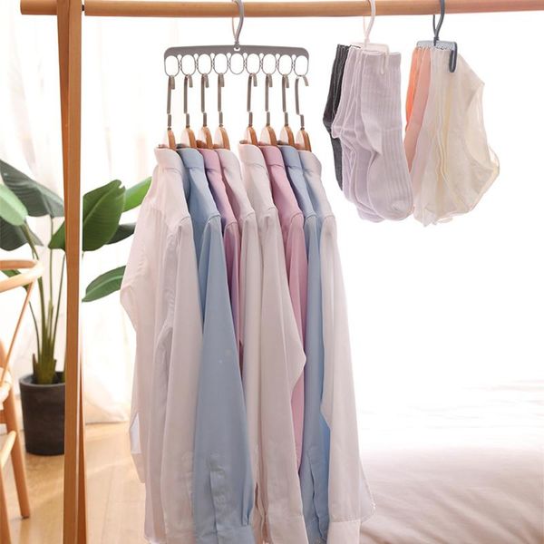 

hangers & racks magical nine-hole drying rack multifunctional rotating wardrobe closet clothes organizer home dormitory storage artifact han