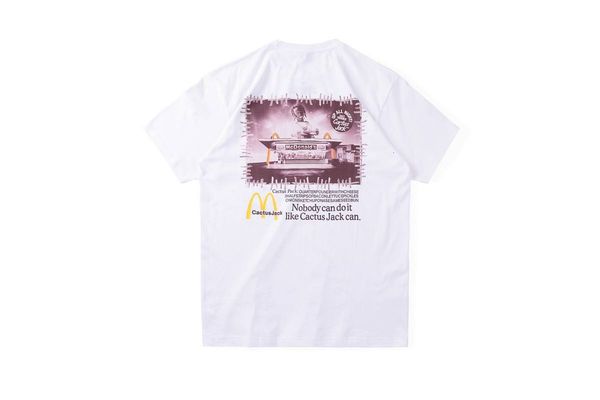 

tee travis scott shirts of quality cactus jack burger fries action figure astroworld-t kanye west astroworld t-shirts, White;black