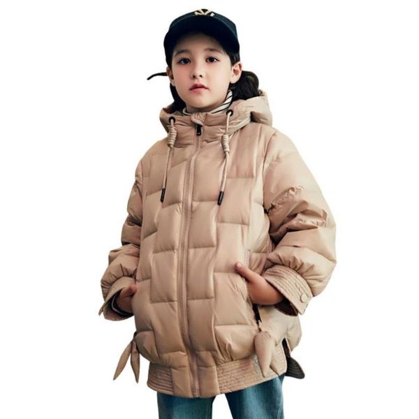 

brnad 2021 winter children jacket boys 90% white duck down snow wear girl thick super hooded coats parka 6-14y ws1073 coat, Blue;gray