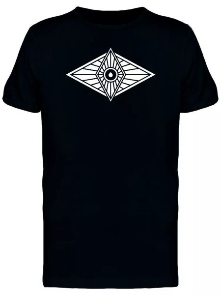 

geometric eye artwork men's tee -image by shutterstock, White;black