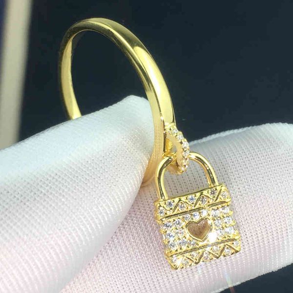 

band rings finger a family s925 sterling silver female diamond love lock simple index jewelry
