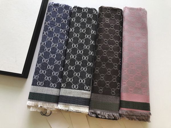 

2021 140x140cm silk scarves winter scarf man women shawl long neck leaf clover scarfs 4 color highly quality fehdfhdr, Blue;gray