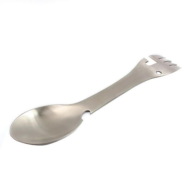 

camp kitchen multi-function fork spoon bottle opener can portable tableware