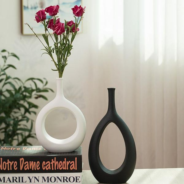 

planters & pots modern minimalist handmade art vase ceramic ornaments table vases nordic home decoration crafts gifts office decor