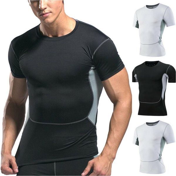 

men's t-shirts vicabo mens plain crew neck slim fit summer men t shirts short sleeve tee casual clothing, White;black