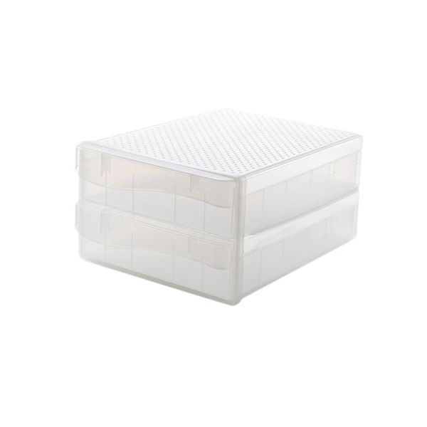 

kitchen drawer type double layer egg box 60 grid large capacity storage portable freshness refrigerator bottles & jars