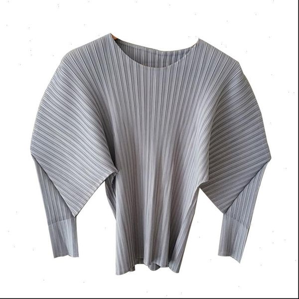 

womens round neck autumn and pleated pullover bottoming solid color small t shirt female 19b a550, White