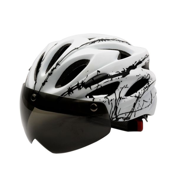 

cycling magnetic suction helmet with goggles mountain bike integrated outdoor riding equipment