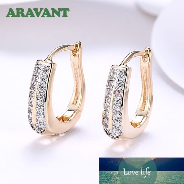 

925 sterling silver 18k gold u shaped cubic zirconia hoop earrings for women silver jewelry factory price expert design quality latest style, Golden;silver