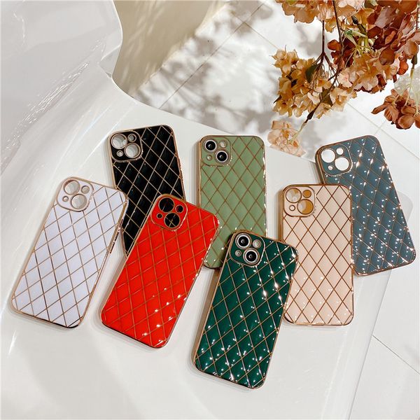 

lambskin soft tpu phone cases for iphone 13 12 11 pro max xr xs x 7 8 plus 6d electroplated full lens proction