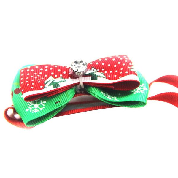 

dog apparel christmas pet bowtie ribbon dogs cats adjustable bow tie handmade bowknot necktie collar fo sale