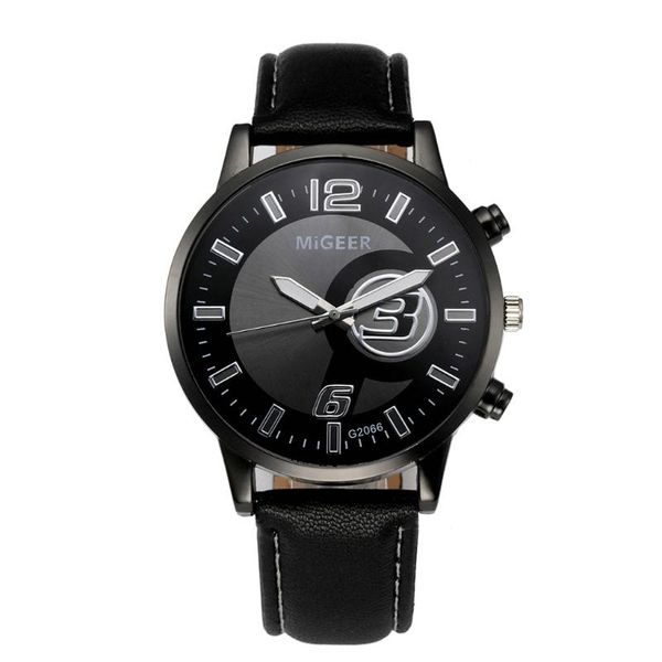

classic men watch wrist leather strap quartz casual watches wristwatches, Slivery;brown