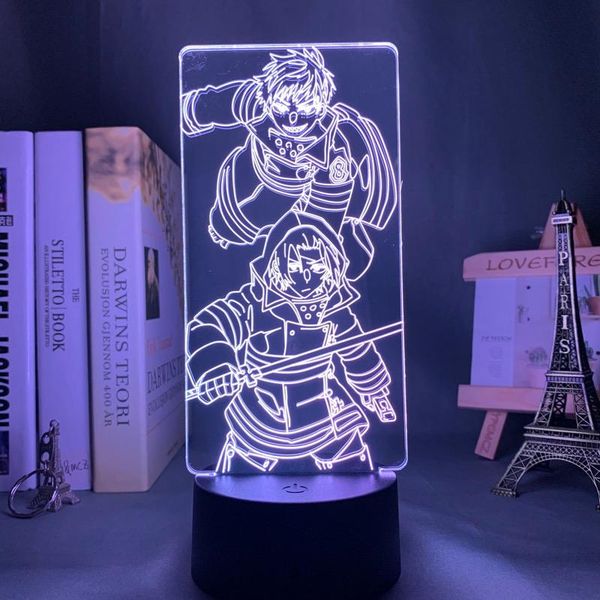

night lights anime led light fire force for bedroom decor gift colorful nightlight manga 3d lamp