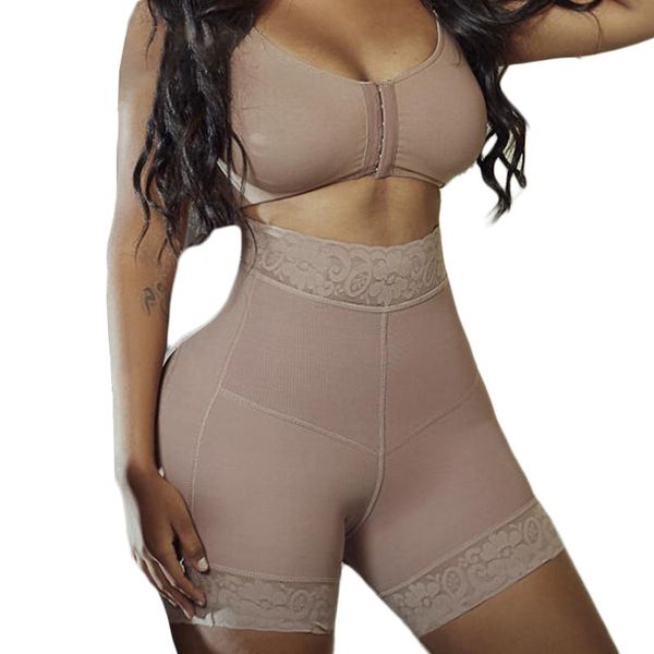 

women's shapers high waisted bulifter body shaper tummy control waist trainer bupads seamless hip enhancer shorts bbl post op, Black;white