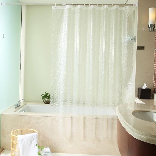 

180cm, 200cm bathroom partition curtain waterproof mildew shower luxury transparent thicken eva for home el apartment curtains