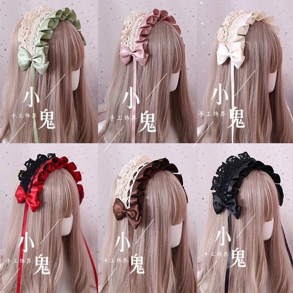 

party masks maid japanese style soft girl lolita hair band lace bow hairpin headdress sweet women's daily versatile headband hairclip