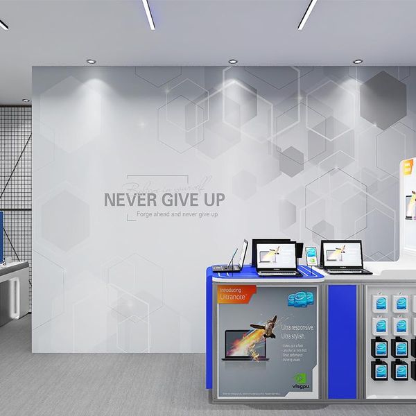 

wallpapers 3d simple geometric wallpaper visual extension space sense of science and technology office company foreground wall mural