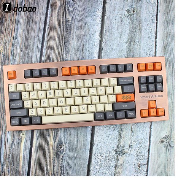 

keyboards orange gray 87 pbt keycap ome profile keycaps blank keyset thick 61 104 standard for mechanical keyboard cherry mx