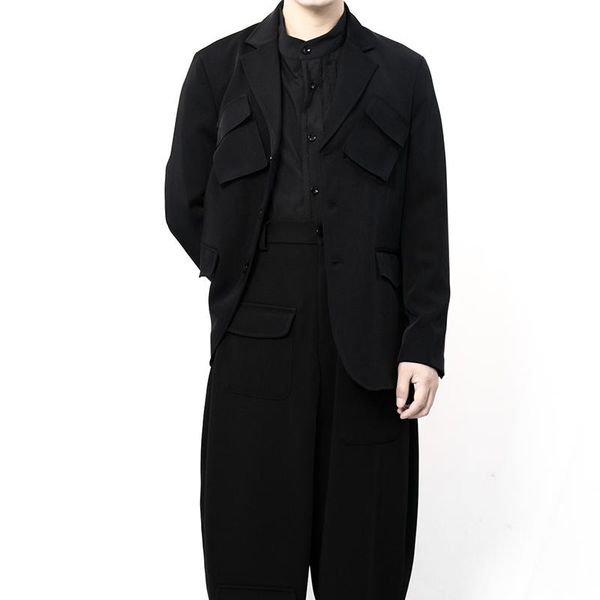 men's suits & blazers xs-5xl 2021 men women's clothing hair stylist catwalk slim multiple pockets suit coat plus size costumes, White;black