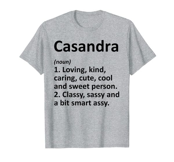 

casandra definition personalized funny birthday gift idea t-shirt, White;black