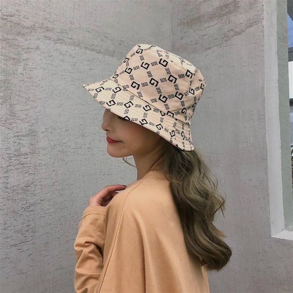 

2021 brand g letter women cap spring wear double-sided sun bucket hat summer fashion letters graffiti woman fisherman hats