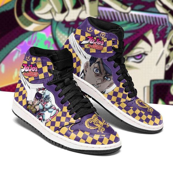 

jojo's bizarre adventure sneakers josuke higashikata anime sport shoes