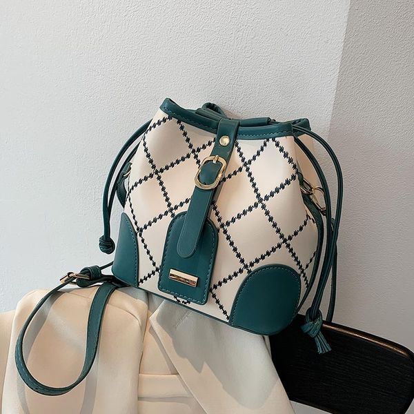 

shoulder bags niche design women's all-match 2021 fashion lingge crossbody bag high-quality bucket width: 18cm