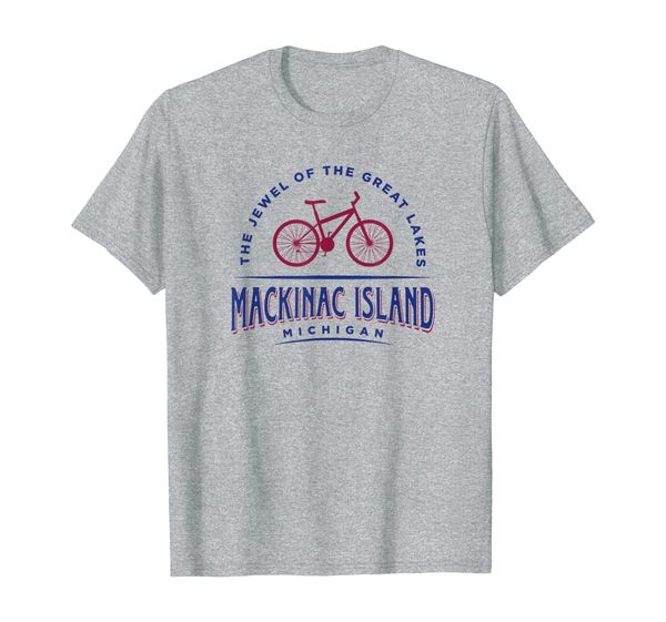 

mackinac island souvenir t-shirt, White;black