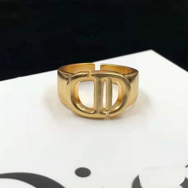 

design jewelry open 2021 made old brass fashion ring female, Golden;silver