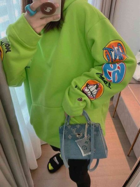 

ch new green graffiti limited sweater for men and women, Black