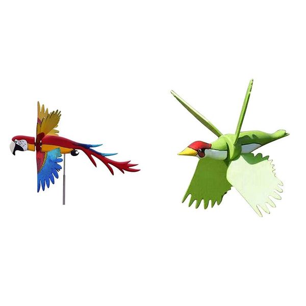 

novelty items 2x whirligig asuka windmill, flying bird whirly garden pinwheels decor stakes,waterproof outdoor figurines ornaments cnim