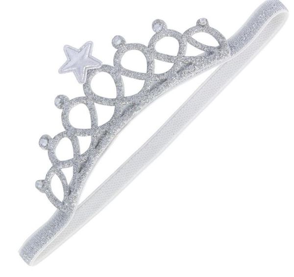 

baby girls headbands sparkle crowns kids grace crown hair accessories tiaras headbands with star rhinestone hair accessories, Slivery;white
