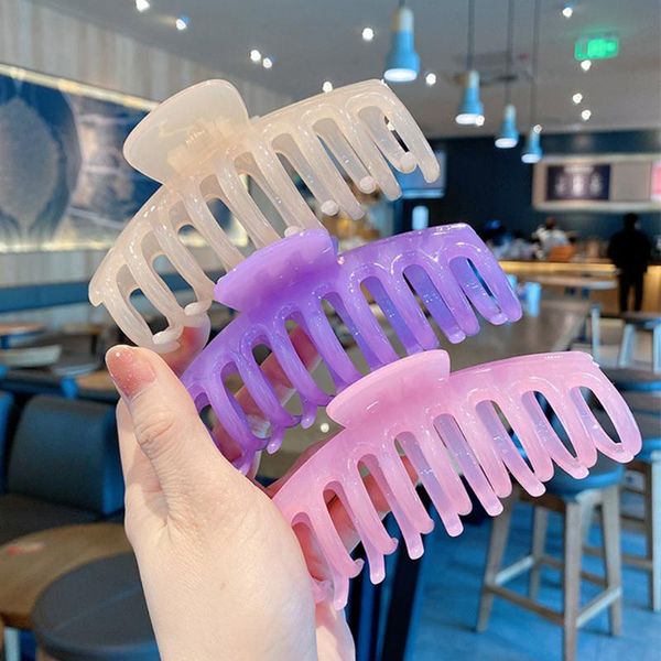 

claw clip for women tough black plastic hair large size clamps crab accessories