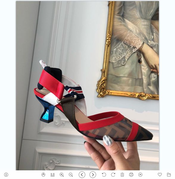 

2021 good quality fashion women luxurys designers shoes design1er sandals womens luxury high heels sandal dress shoess with box size 35-41 -, Black