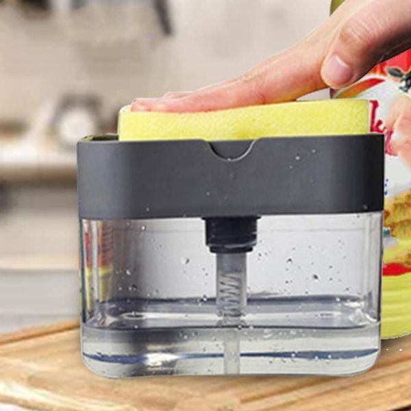 

liquid soap dispenser pump manual press cleaning container organizer kitchen tool