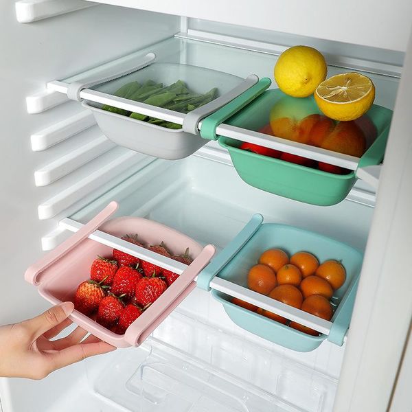 

storage bottles & jars pull-out egg fruit refrigerator organizer drawer basket fridge container fresh spacer layer food rack kitchen accesso